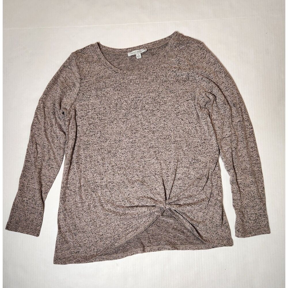 Green Envelope Los Angeles Women’s Small Knit Front Twist Long Sleeve Top